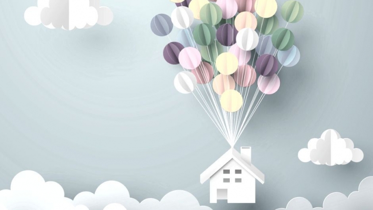 Domek z balonami